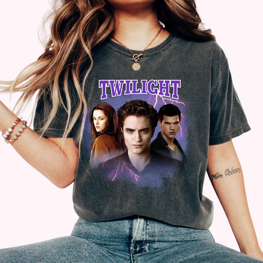 Twilight T-Shirt | Bootleg Rap Tee, 90's Style Vintage Tshirt, Twilight Fan Shirt, Twilight Movie, Edward Cullen, Bella Swan, Jacob Black