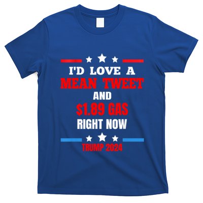 ID Love A Mean Tweet Funny Anti Joe Biden Trump 2024 Maga Funny Gift T-Shirt
