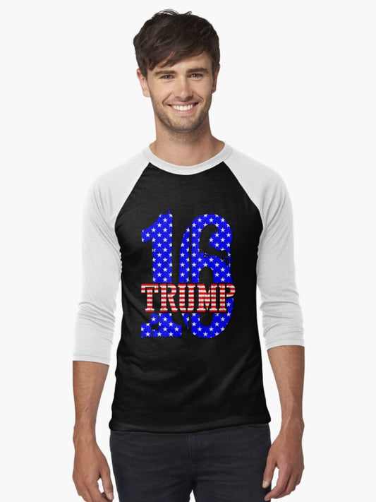 TRUMP 2016 USA Baseball ¾ Sleeve T-Shirt