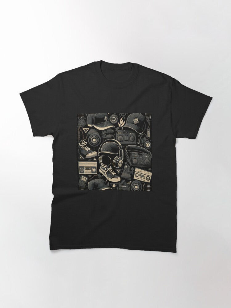 Black History Month Classic HipHop Pattern Classic T-Shirt