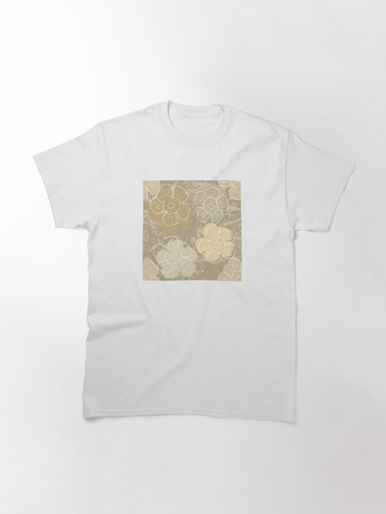 Vintage Cream Floral Classic T-Shirt