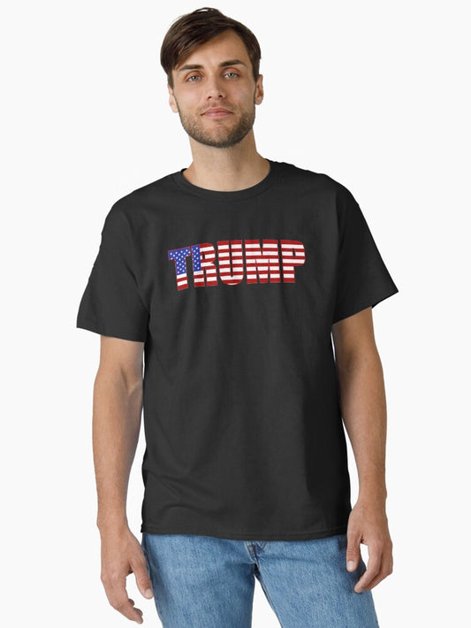 Donald Trump American Flag Patriotic Fourth of July USA Classic T-Shirt