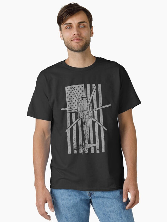 CH-53 Sea Stallion Helicopter Vintage Flag Design Classic T-Shirt