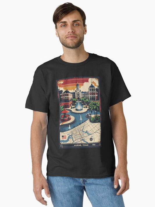 Aldine Texas USA Vintage Travel Tourism Classic T-Shirt