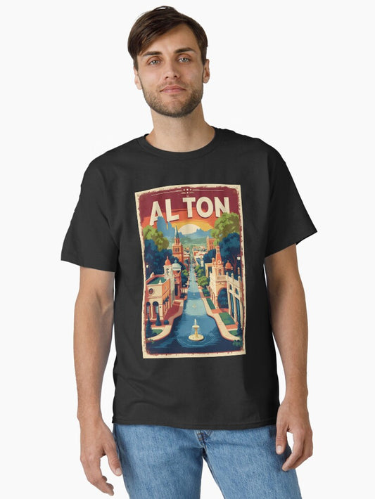 Alton Texas USA Vintage Travel Tourism Classic T-Shirt