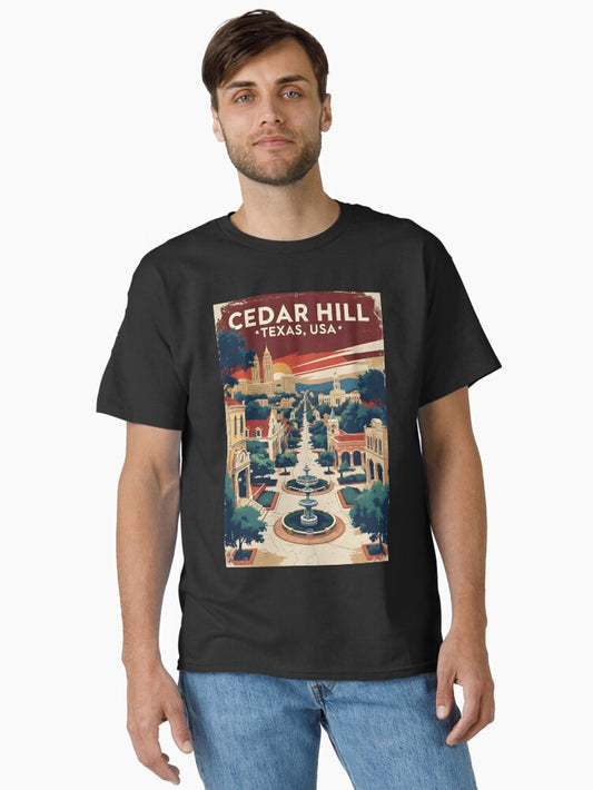 Cedar Hill Texas USA Vintage Travel Tourism Classic T-Shirt