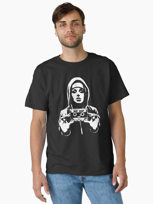 Hip Hop Girl Vintage Cassette Tape Music 80s 90s Retro Graphic Classic T-Shirt