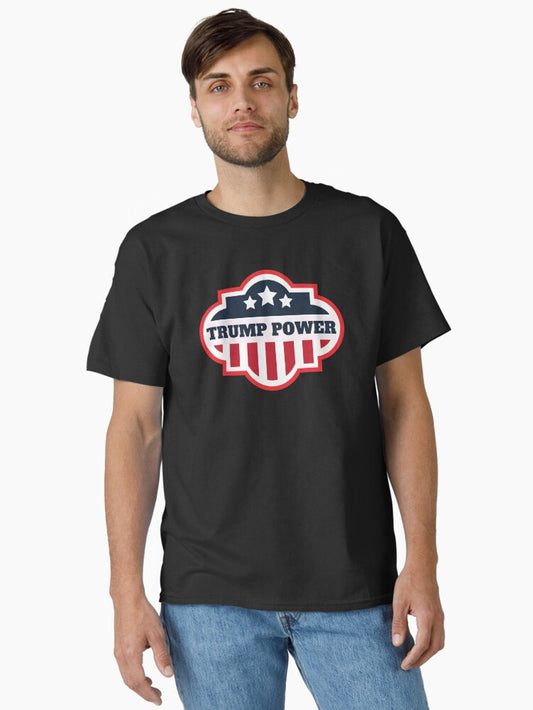 Trump Power For President 2020 American US Flag Classic T-Shirt