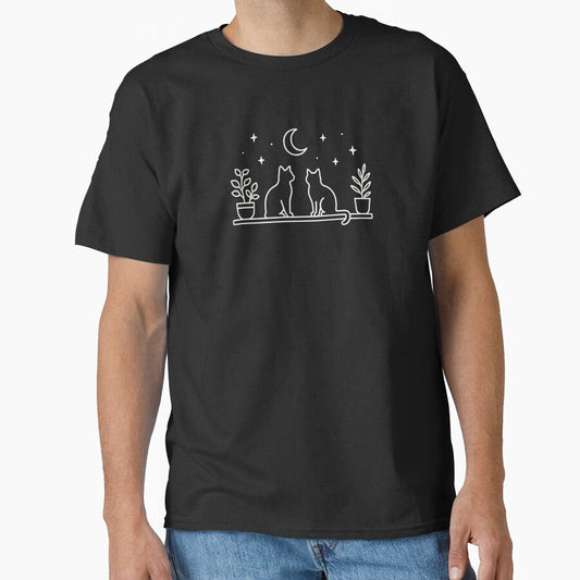 Cats and Plants: To the Moon Classic T-Shirt