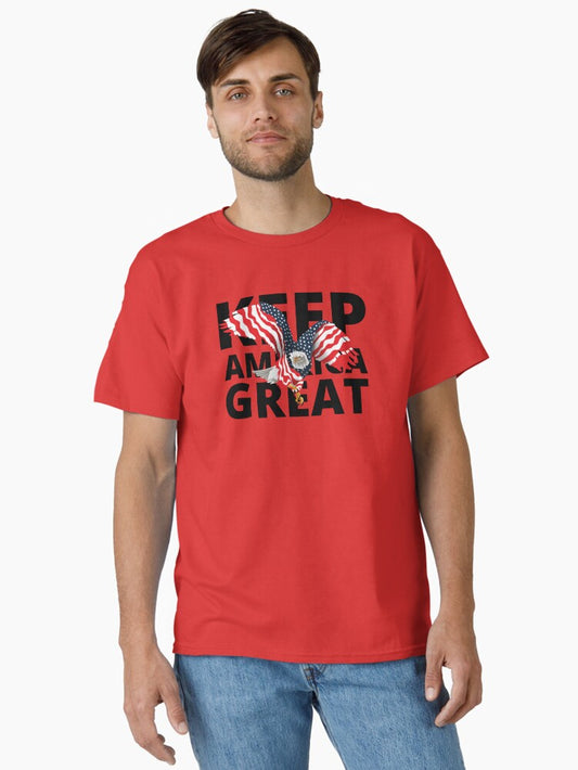 Keep America Great Trump For President American US Flag Eagle Classic T-Shirt