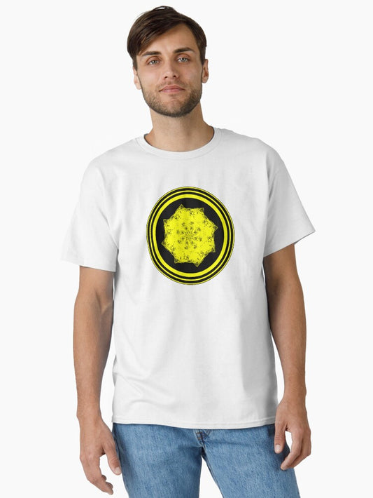 “The Last Snowflake” - Geometric shape - Black and White - Circle - Logo - Minimal Classic T-Shirt