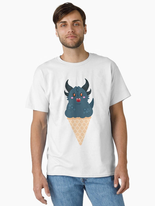 Ice Cream Dragon Black Classic T-Shirt