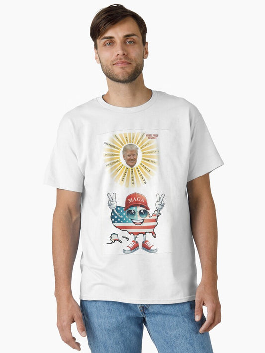 Trump sun & MAGA American flag Classic T-Shirt