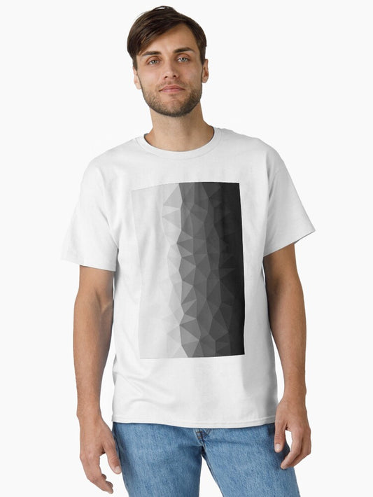 Black and White Geometric Abstract Modern Artwork Classic T-Shirt