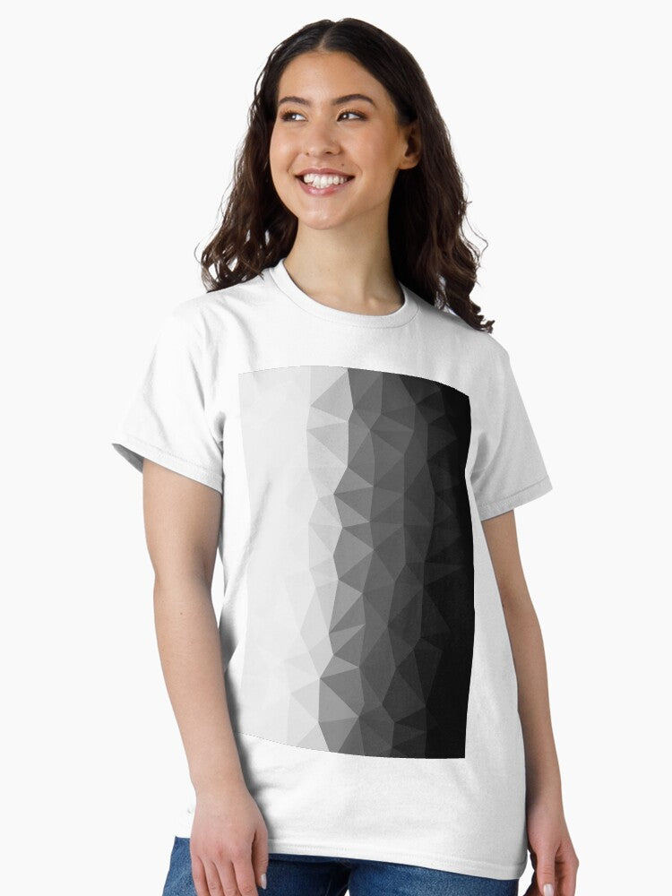 Black and White Geometric Abstract Modern Artwork Classic T-Shirt