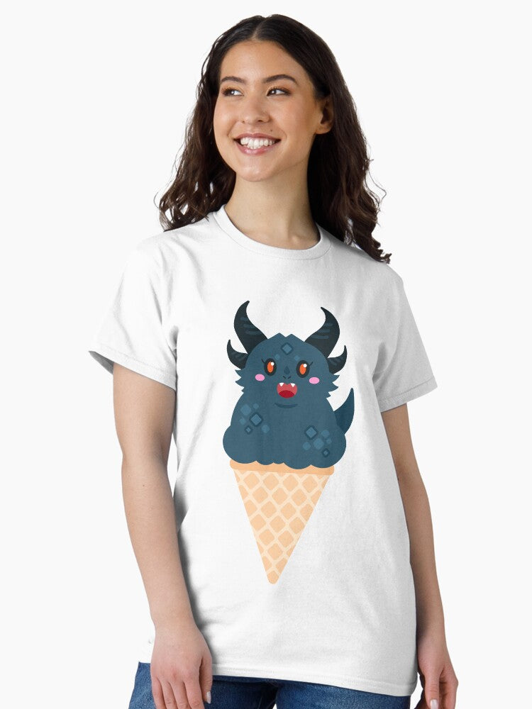 Ice Cream Dragon Black Classic T-Shirt