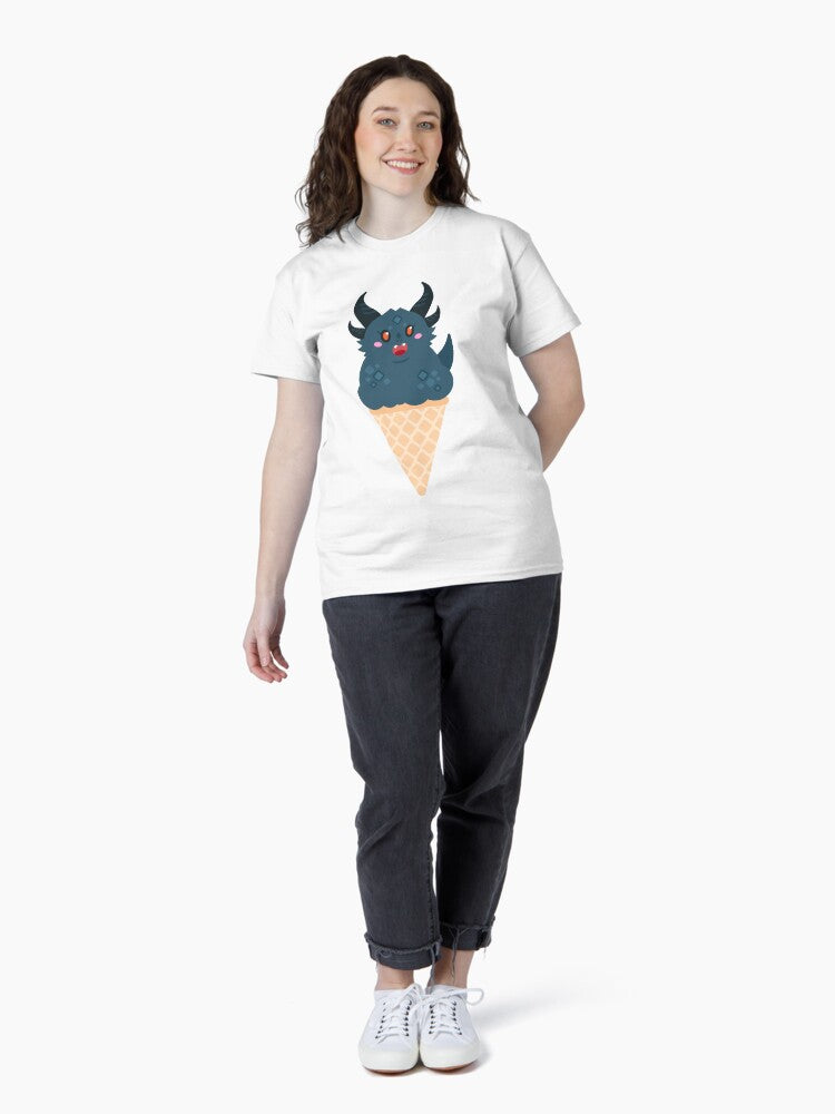 Ice Cream Dragon Black Classic T-Shirt