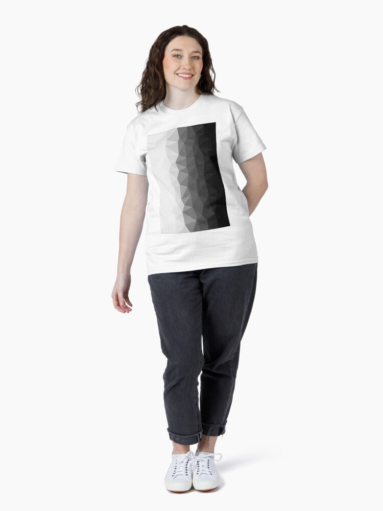 Black and White Geometric Abstract Modern Artwork Classic T-Shirt