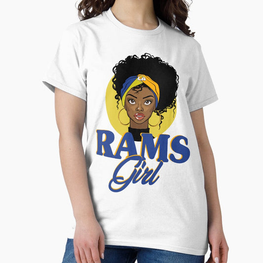 Black Girl Rams Girl Detroit Rams Classic T Shirt