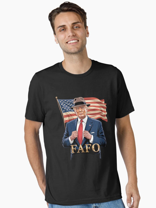 Trump FAFO F Around Find Out US Flag Essential T-Shirt