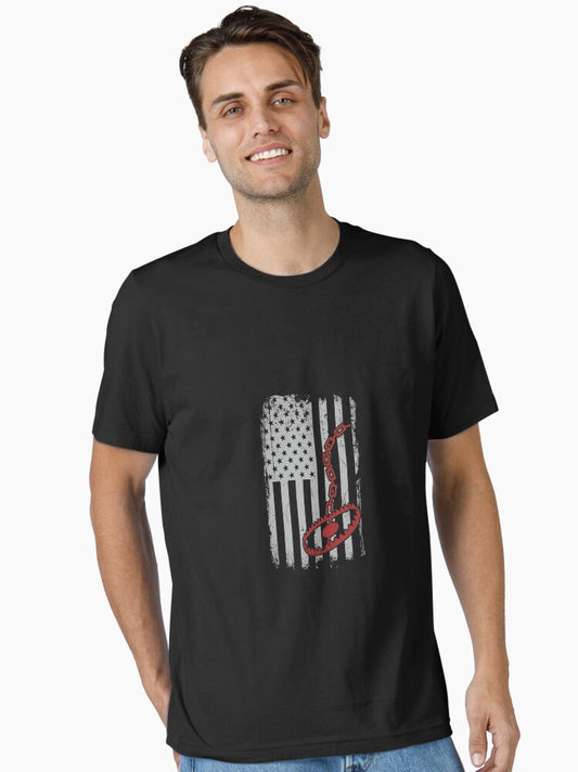 Fur Trapper Vintage Us American Flag Trapping Lover Gift Essential T-Shirt