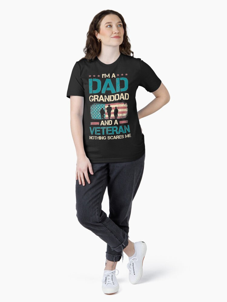Mens Grandpa Granddad Veteran Usa Flag Vintage Themed Essential T-Shirt