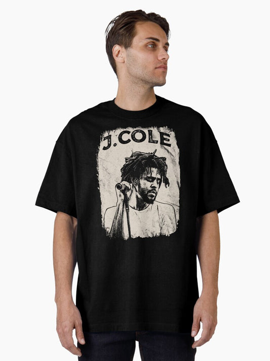 Vintage Distressed J. Cole T-Shirt Oversized T-Shirt