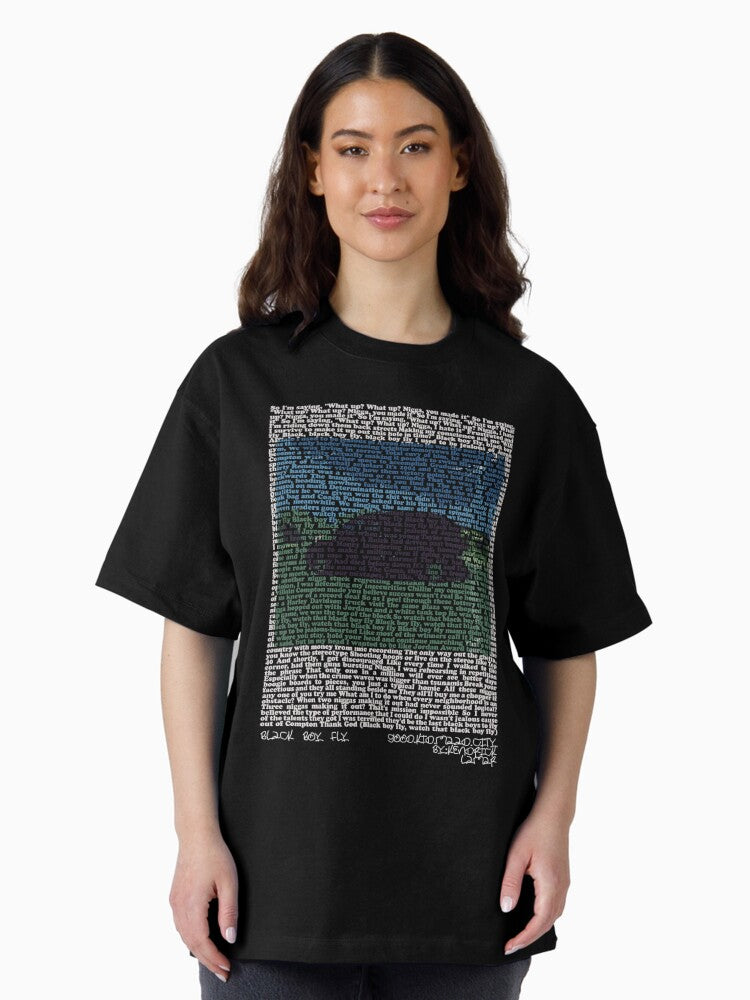 Black Boy Fly lyrics Oversized T-Shirt