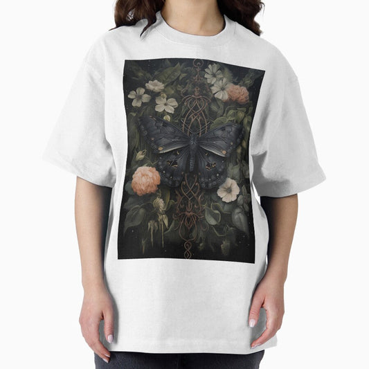 Black Moth Dark Academia Gothic Cottagecore Decor Oversized T Shirt