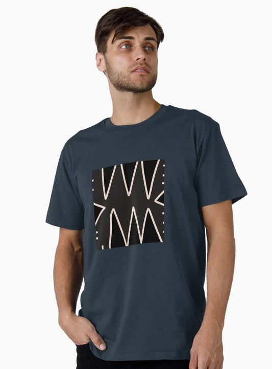 Black Modern Retro Premium T-Shirt