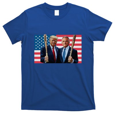 Trump Kennedy Maga Maha Baseball Bat Usa Flag T-Shirt