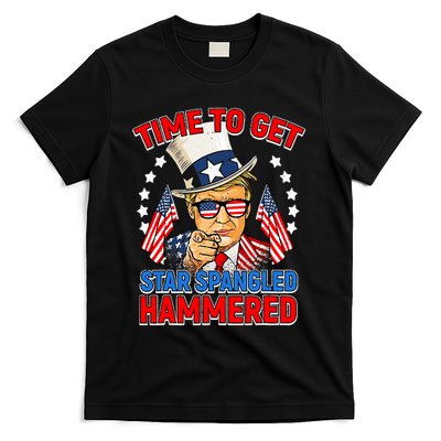 Time To Get Star Spangled Hammered Trump 4th Of July T-Shirt