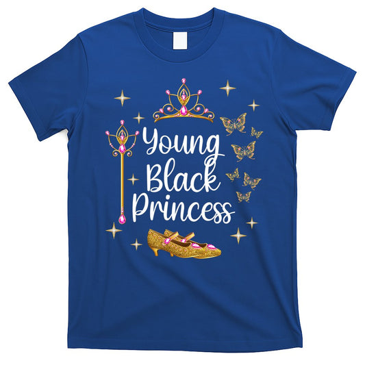 Young Black Princess Afro Natural Hair Black Girl Juneteenth Gift T-Shirt